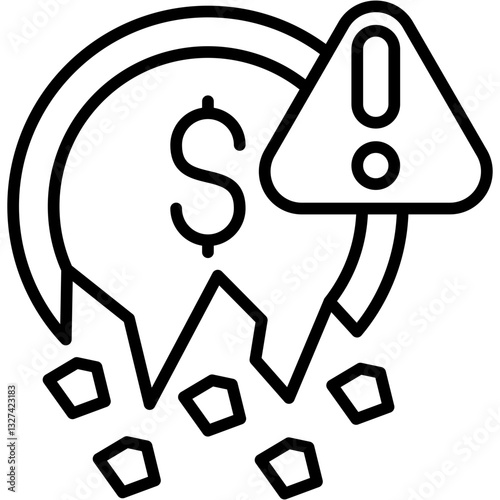 Insolvent Icon Vector Element