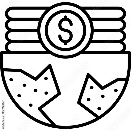 Global Crisis Icon Vector Element