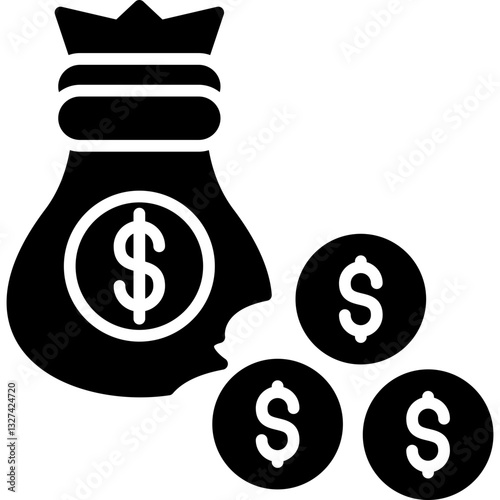 Money Loss Icon Vector Element