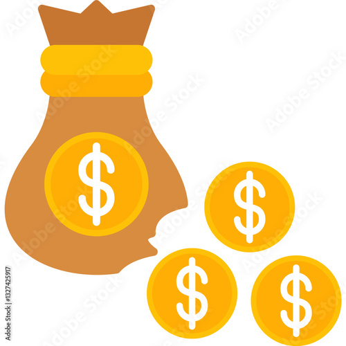 Money Loss Icon Vector Element