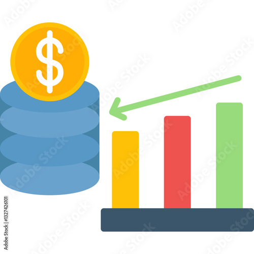 Economic Crisis Icon Vector Element