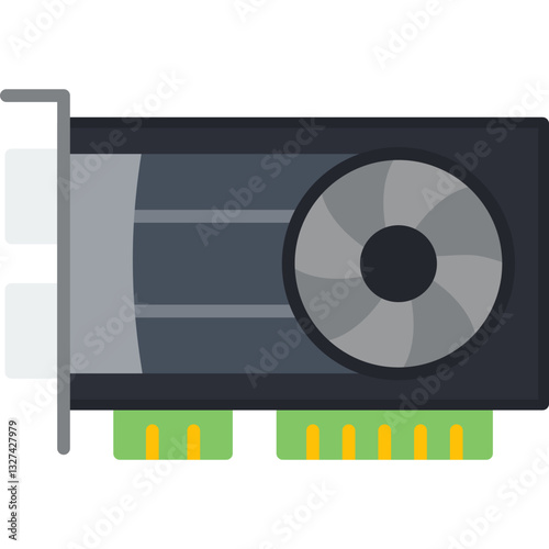 Graphic Card Icon Vector Element