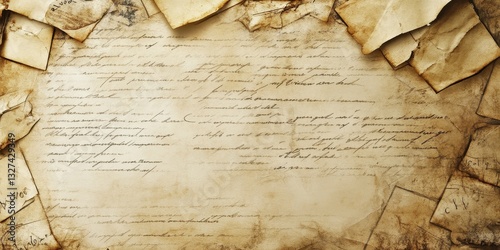 An antique parchment document covered with handwritten cursive text