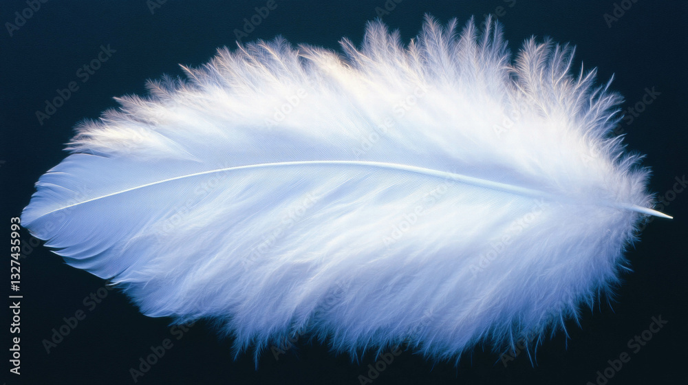 Fototapeta premium Close-up of soft down feathers with fine barbs in high detail for texture or design