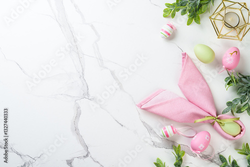 Easter eggs on white background.