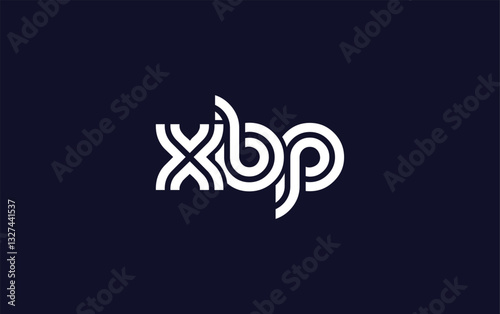 XBP Creative Unique Modern Letter Logo Design.  Stylized logo featuring a unique letter design, presenting abstract minimalist aesthetics and modern appeal.