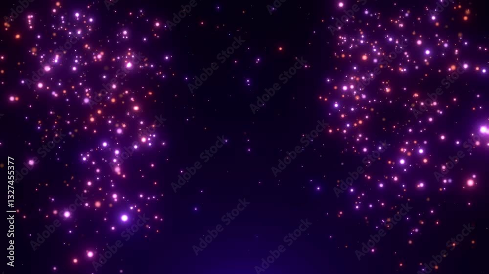 brilliant purple glow glitter dust backgrounds loop
