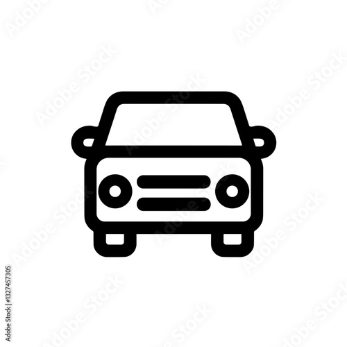 Minimalist outline of car, sleek design, automotive illustration
