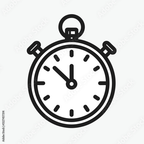 Classic stopwatch showing time passing, urgency and measurement