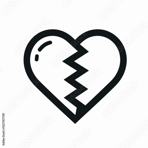Broken heart symbolizing heartbreak and loss, emotional distress
