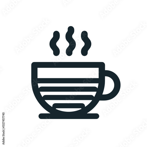 Warm steaming coffee in cozy mug, comfort and relaxation