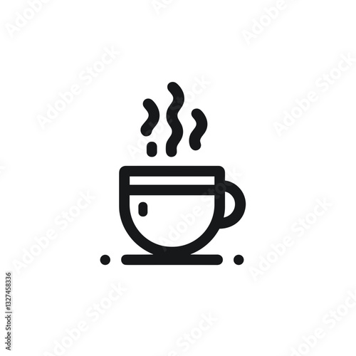 Steaming cup of coffee on white background, comfort and warmth