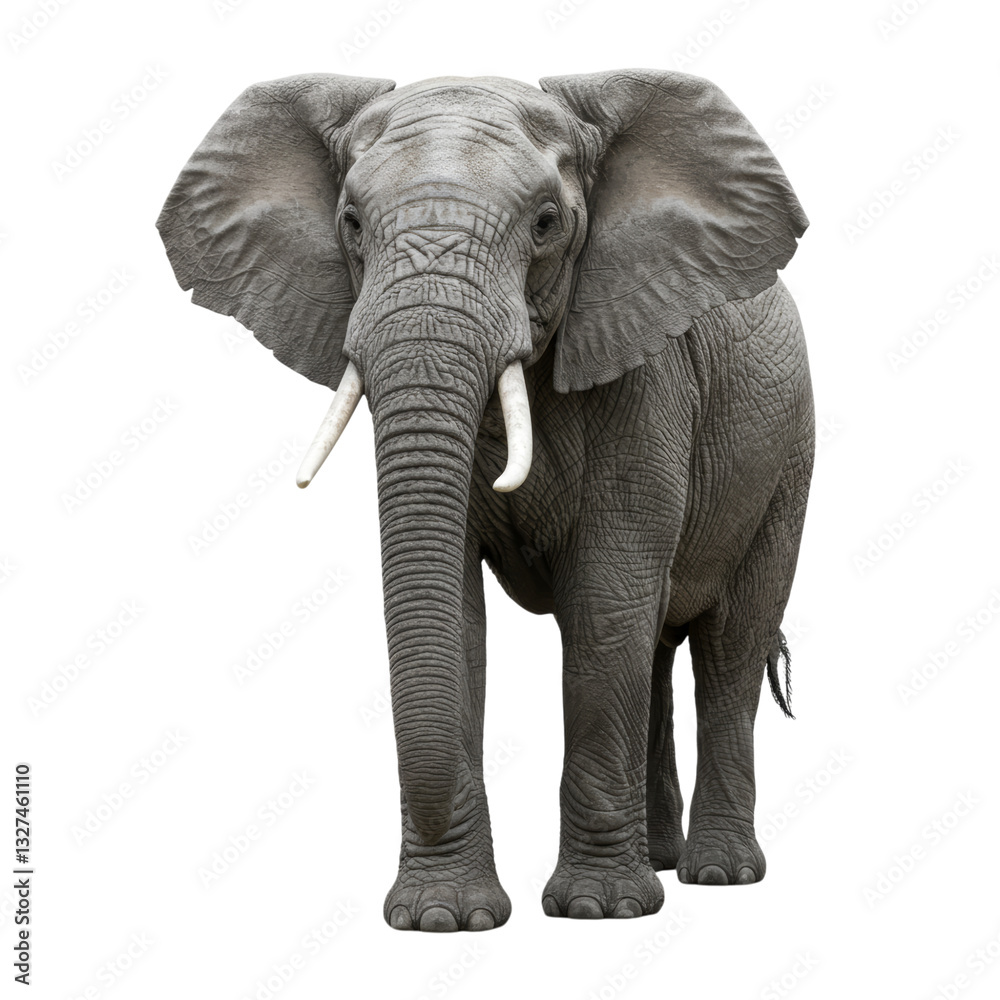 Obraz premium African Bush Elephant on high quality transparent background png