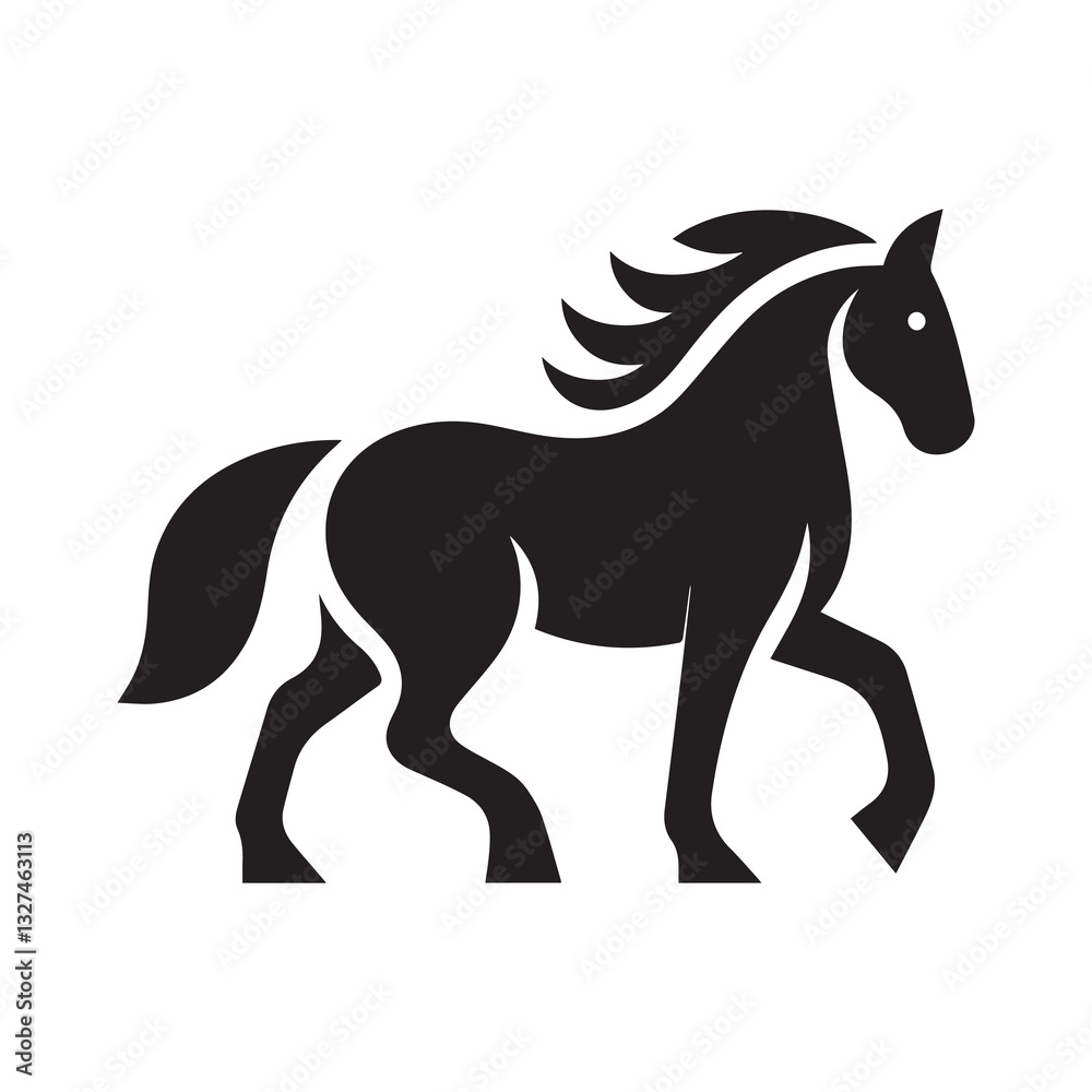 Simple Horse Vector Icon – Modern Logo & Illustration Simple Horse Vector Icon – Modern Logo & Illustration