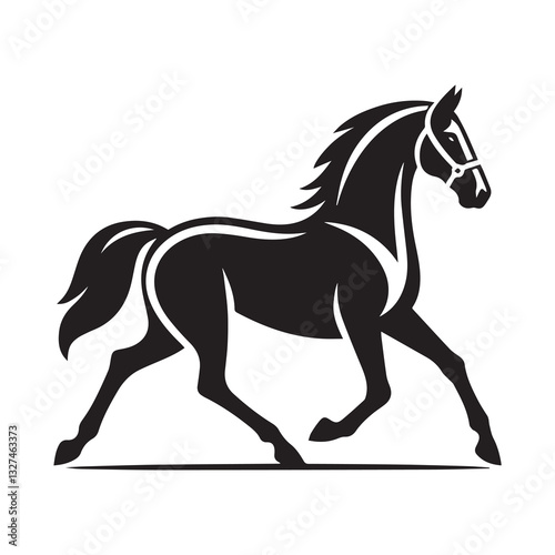  Simple Horse Vector Icon – Vintage Logo & Retro Illustration
