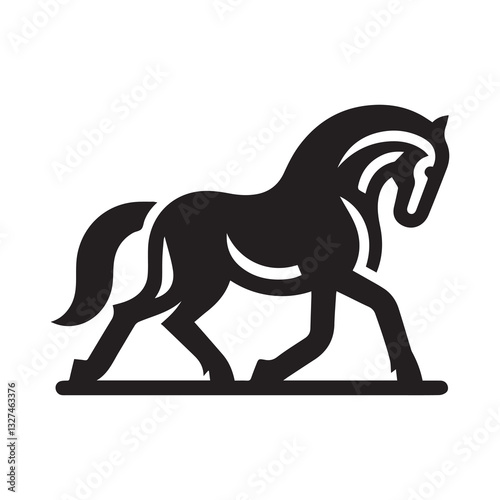  Simple Horse Vector Icon – Vintage Logo & Retro Illustration