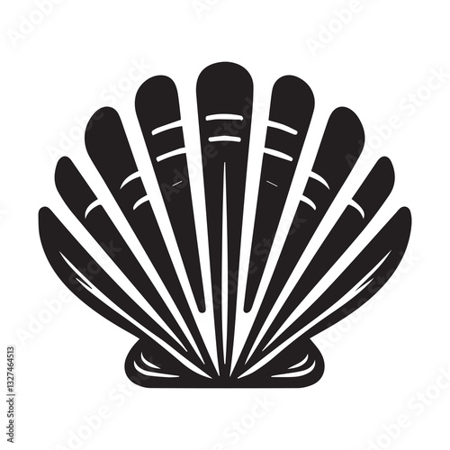  Simple Clam Vector Icon – Vintage Logo & Retro Illustration.