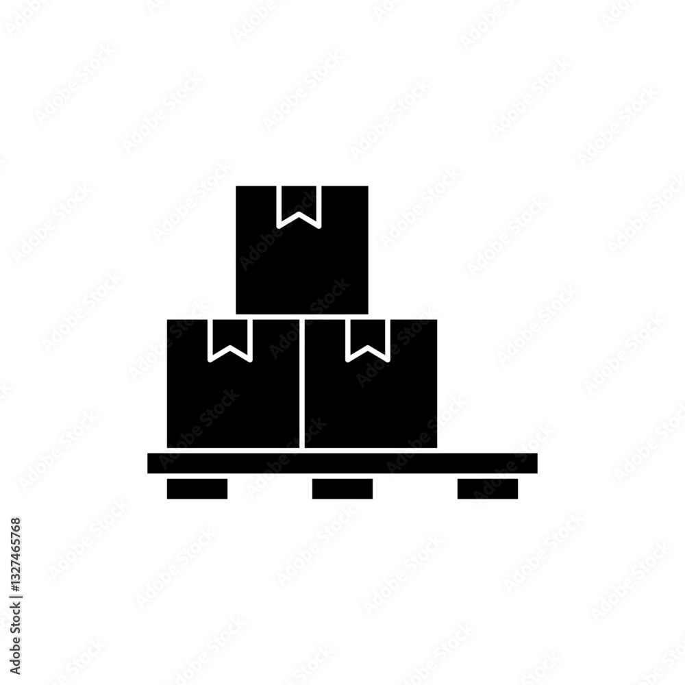 Pallet icon, simple flat style, illustration, logo sign symbol pictogram template, for ui or ux isolated on white for mobile app, editable Pallet icon, simple flat style, illustration, logo sign symbol pictogram template, for ui or ux isolated on white for mobile app, editable