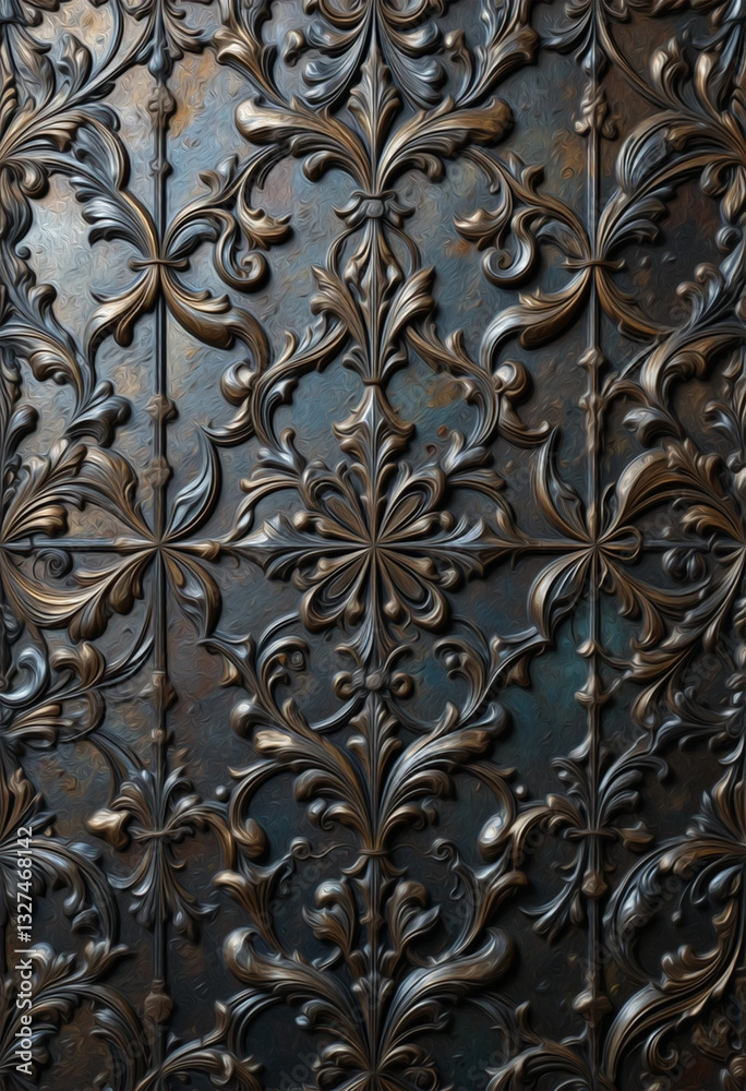 Metal background. Pattern for wallpapers, covers, wall decorations. Oil paint Metal background. Pattern for wallpapers, covers, wall decorations. Oil paint