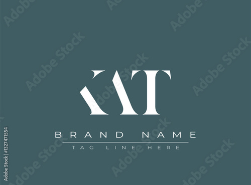 KAT abstract letter logo design. This logo is designed by three abstract letters.