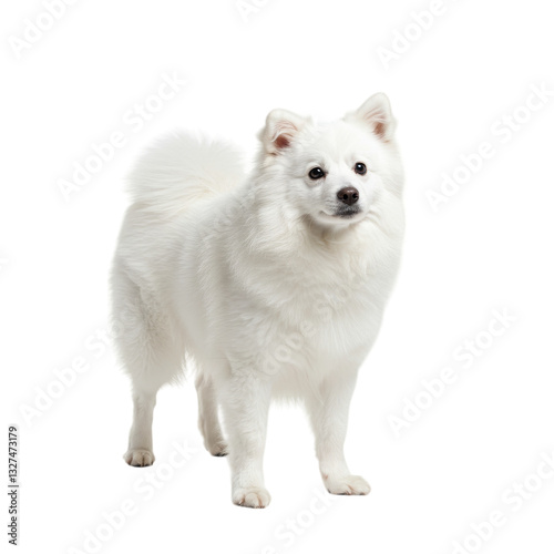 Wallpaper Mural American Eskimo Dog on high quality transparent background png Torontodigital.ca