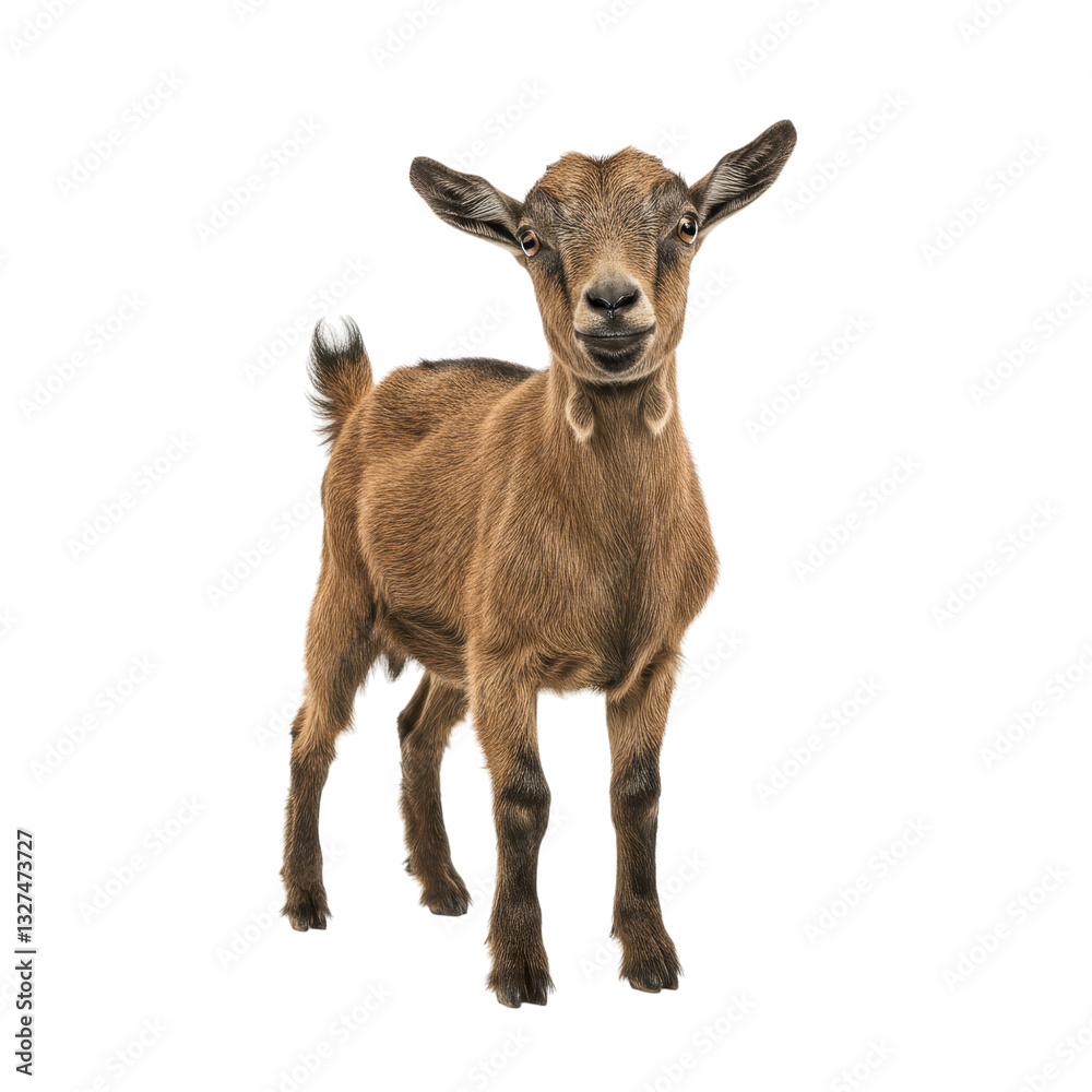 Obraz premium American Pygmy Goat on high quality transparent background png
