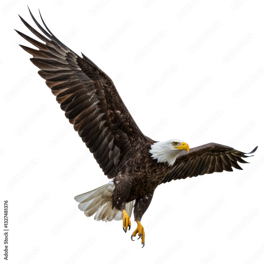 Naklejka premium Bald Eagle on high quality transparent background png