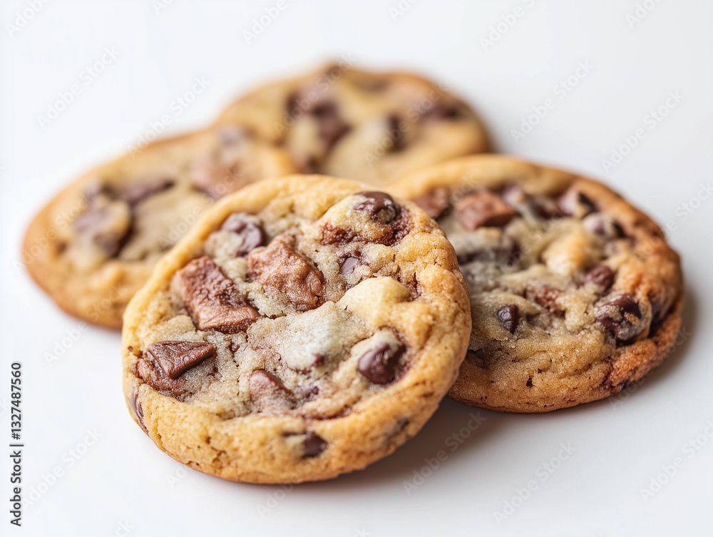 Chocolate chip cookie isolated on a white background Chocolate chip cookie isolated on a white background