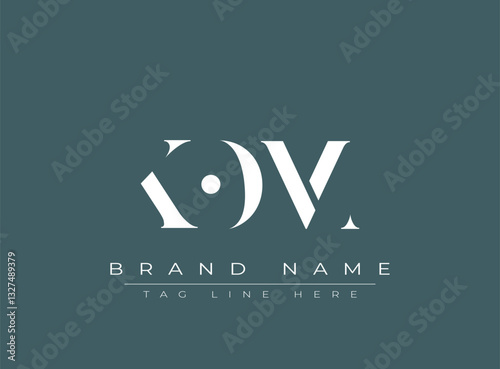 KOM abstract letter logo design. This logo is designed by three abstract letters.