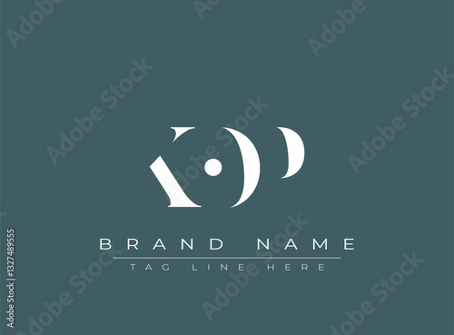 KOP abstract letter logo design. This logo is designed by three abstract letters.
