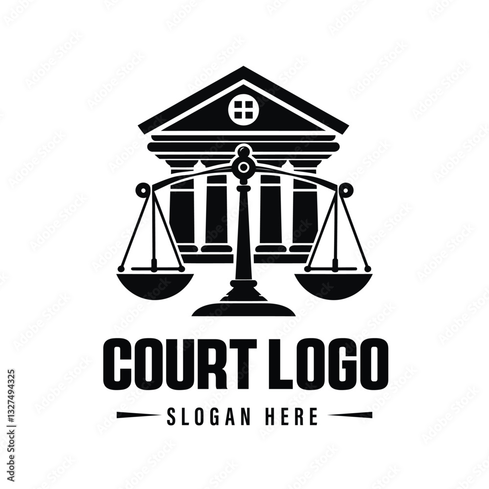 Courthouse icon vector, Black bank icon vector, Government building flat vector, law court government house office image clip art, Building with iconic columns. Historic building icon. Courthouse icon vector, Black bank icon vector, Government building flat vector, law court government house office image clip art, Building with iconic columns. Historic building icon.
