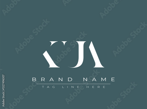 KUA abstract letter logo design. This logo is designed by three abstract letters.