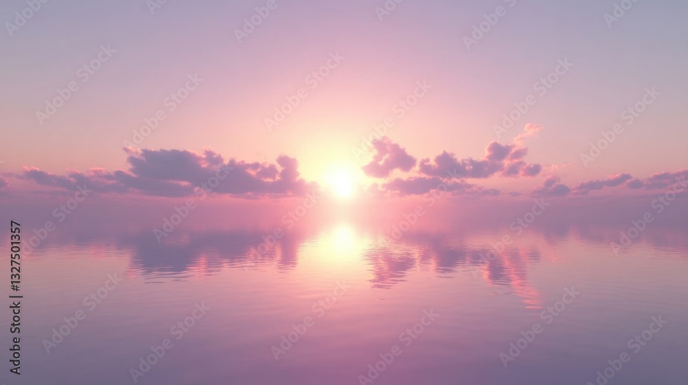 Fototapeta premium Magical Twilight Sky Reflections on Water Surface