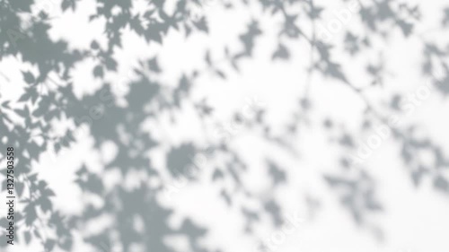 Branch Shadow Overlay Video Loop, Gobo Animation, Seamless Texture, Leaf Tree Shadows, White Background 4k Video. generated with AI