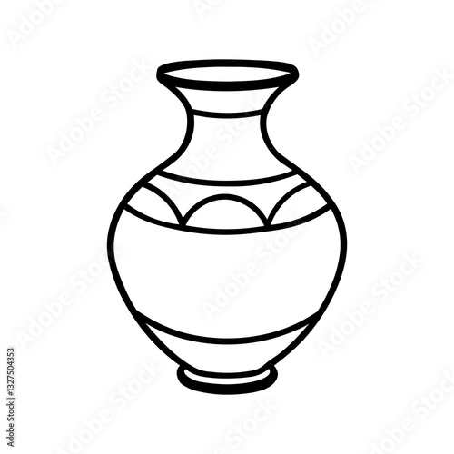 antique vase isolated on white background