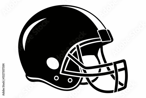 american football helmet line art silhouette vector illustration