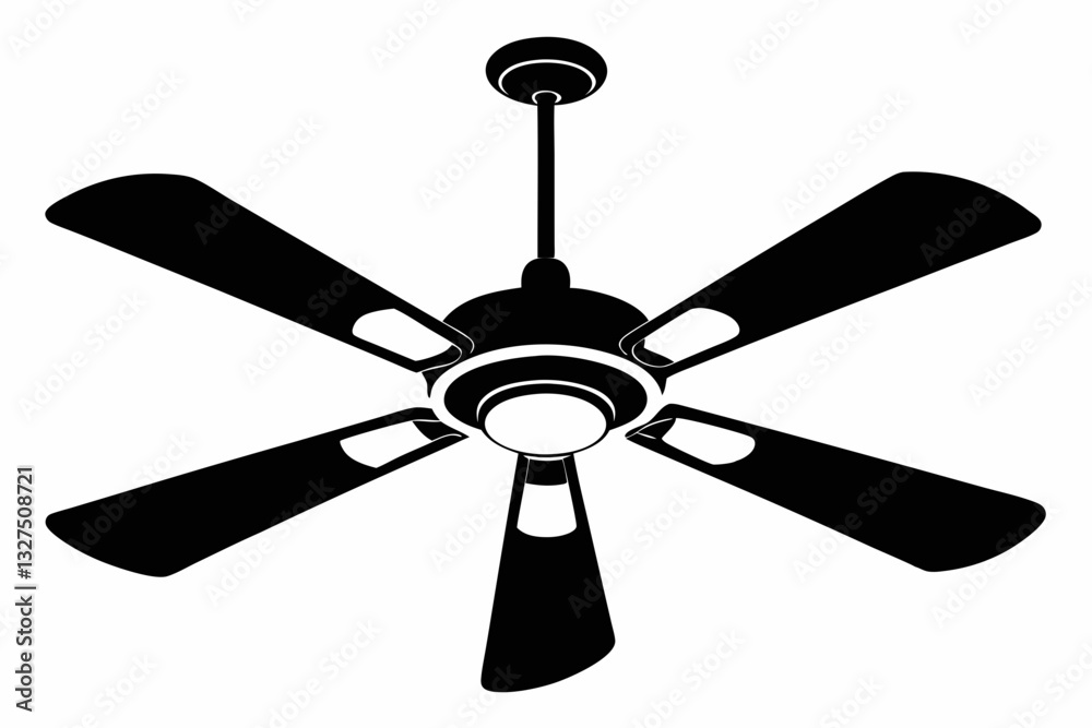 celling fan line art silhouette vector illustration celling fan line art silhouette vector illustration