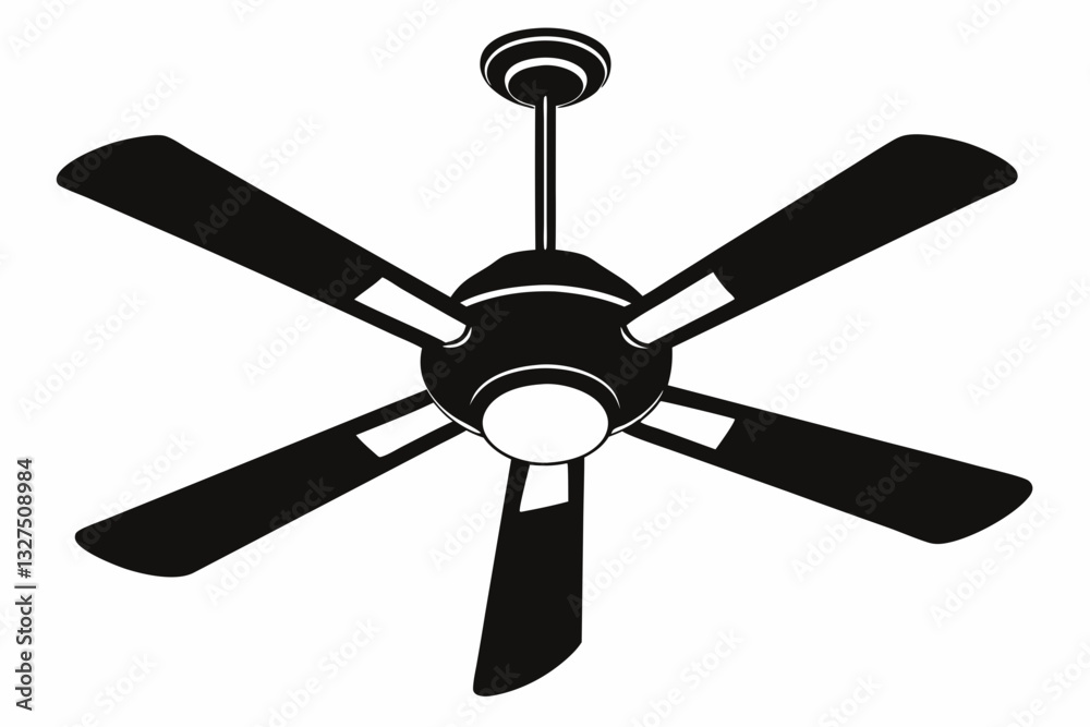 celling fan line art silhouette vector illustration celling fan line art silhouette vector illustration