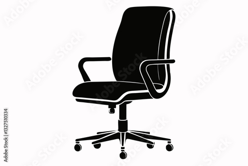 office chair line art silhouette vector illustration