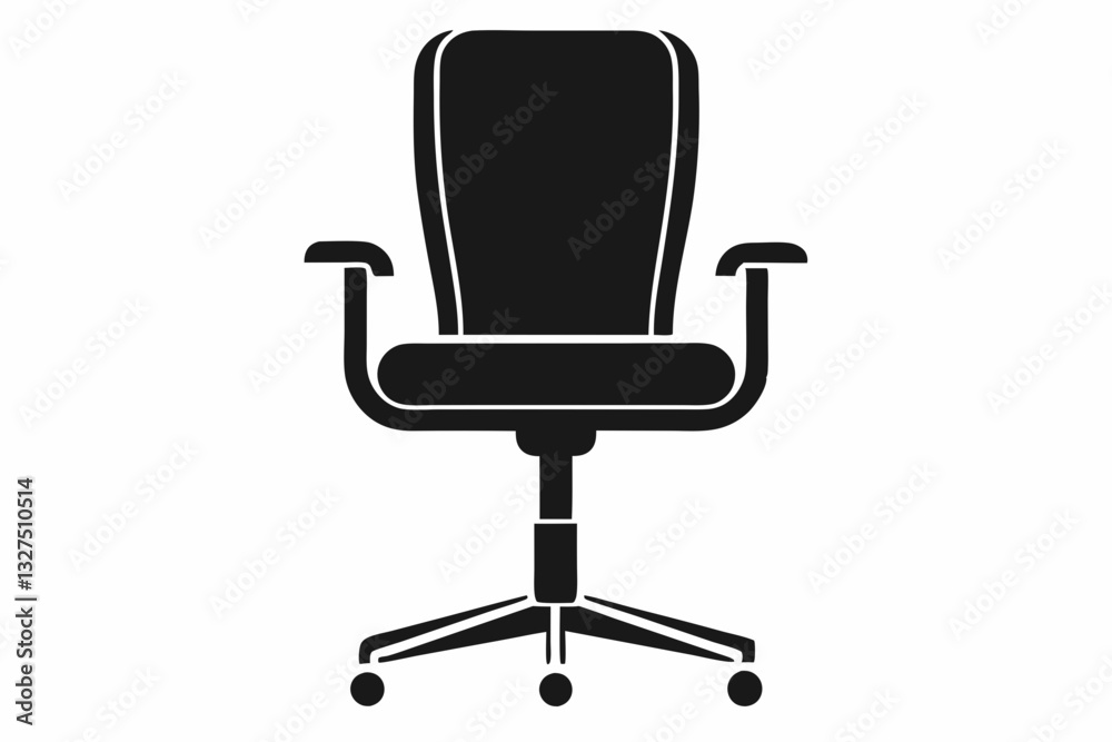 office chair line art silhouette vector illustration office chair line art silhouette vector illustration