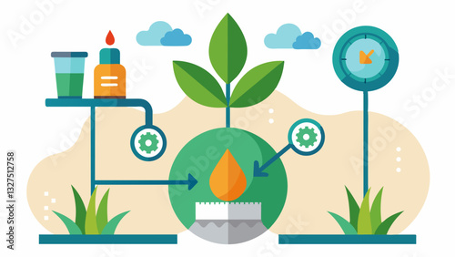 This allows for precise irrigation and fertilization recommendations minimizing resource waste and maximizing crop health.. Vector illustration