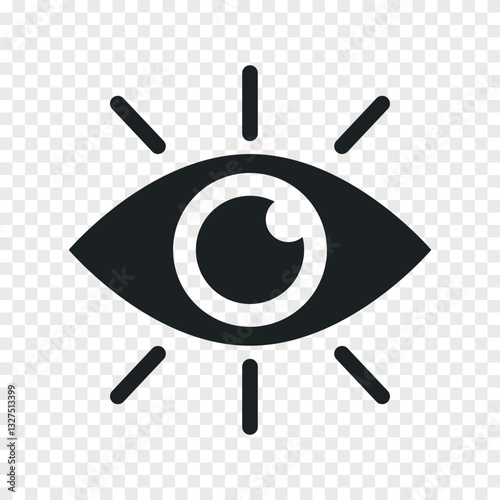 Vision flat icon vector illustration