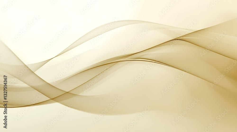 Elegant golden waves flowing smoothly on a white background, creating a serene and sophisticated abstract design Elegant golden waves flowing smoothly on a white background, creating a serene and sophisticated abstract design