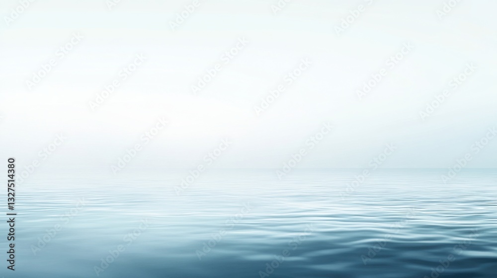 Fototapeta premium Calm Waters Reflecting a Clear Blue Sky