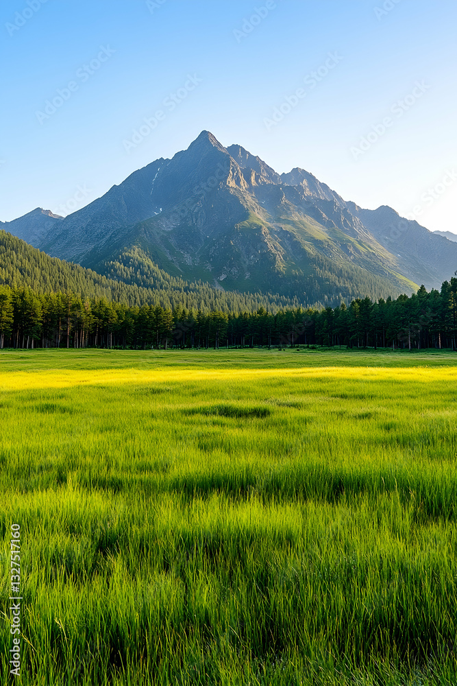 Fototapeta premium Mountain meadow landscape
