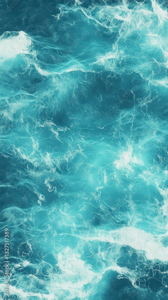 aerial view of a turquoise ocean with gentle waves, mobile phone wallpaper, background aerial view of a turquoise ocean with gentle waves, mobile phone wallpaper, background