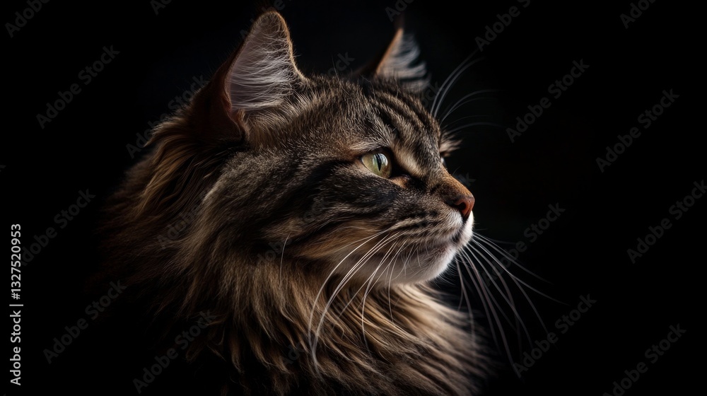 Fototapeta premium Majestic Cat Profile Portrait