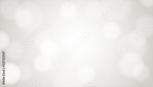 White blurred vintage bokeh lights on grey background. Beautiful luxury abstract pattern wallpaper for Christmas or festival. Wedding card backdrop. Makeup cosmetics. Art & Illustration