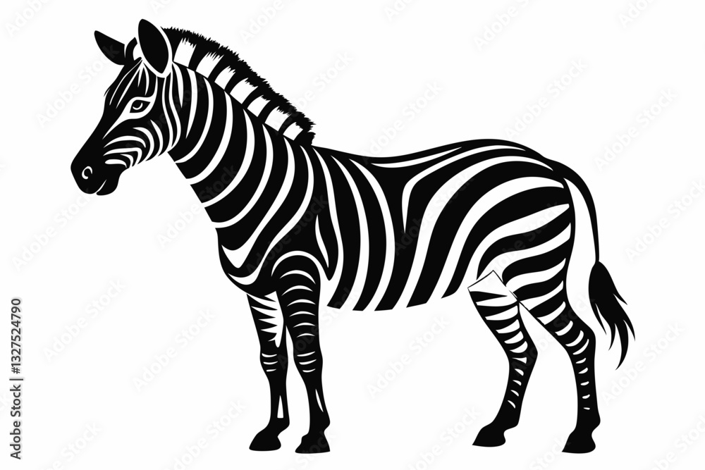 Obraz premium zebra line art silhouette vector illustration 