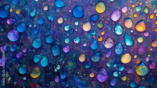 Seamless colorful drops pattern background vector water blue nature raindrop abstract illustration